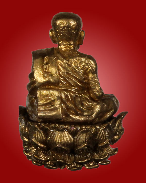 หลวงปู่ทวด รุ่นปาฏิหาริย์สองโพธิสัตว์ รูปหล่อลอยองค์ 1.2 ซ.ม. เนื้อบรอนซ์อิตาลี หมายเลข 462 - 2