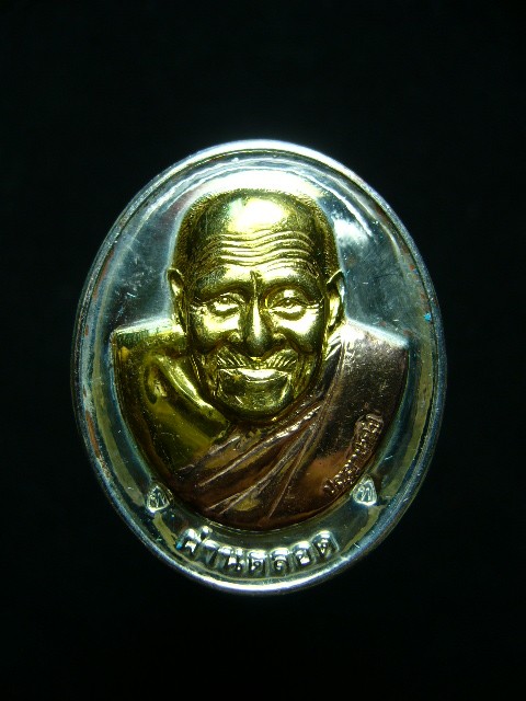 เหรียญผ่านตลอดหลวงปู่ผ่าน วัดป่าปทีปุญญาราม จ.สกลนคร ปี53....เนื้อชุบสามกษัตริย์ - 1