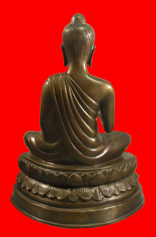 พระบูชาพุทธกวัก หลวงตาจวน วัดไก่เตี้ย สุพรรณบุรี หน้าตัก 9 นิ้ว - 2