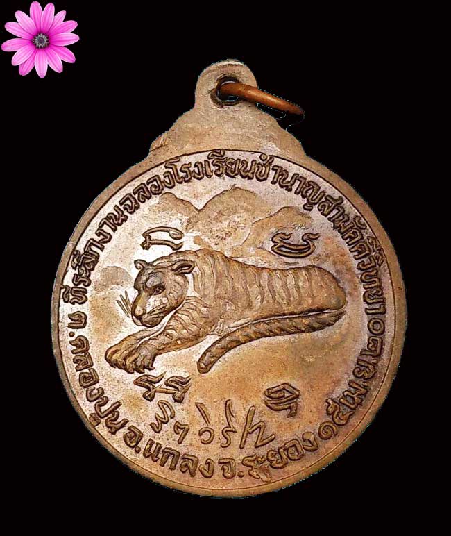 เหรียญ รุ่น ๓ เสือหมอบ หลวงปู่สมชาย ฐิตวิริโย วัดเขาสุกิม จ.จันทบุรี ปี ๒๕๒๐ - 2