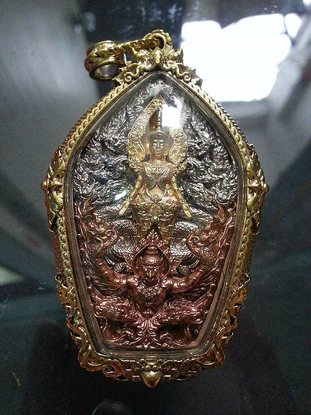 พระพุทธปาฎิหารย์เปิดโลก เนื้อสามกษัตริย์ หน้าทองระฆัง - 1