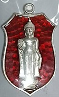 เหรียญเงินลงยาสีแดงหลวงพ่อธรรมจักร วัดธรรมามูลวรวิหาร - 2