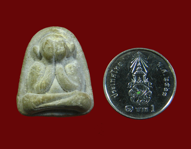 พระปิดตาเนื้อผงหลังจาร ไม่รู้ที่ - 3