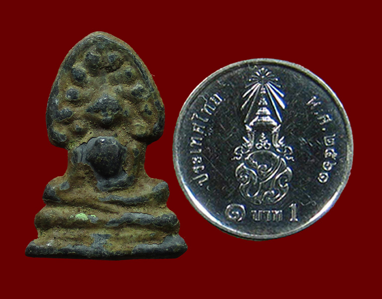 พระเชียงแสนปรกโพธิ์ เนื้อชินตะกั่ว - 3