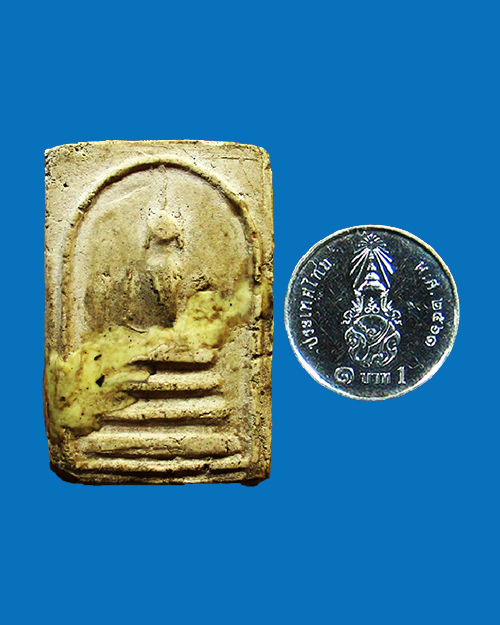 พระสมเด็จฐาน 3 ชั้น หูบายศรี เนื้อผง (ชำรุดซ่อมเก่า) - 3