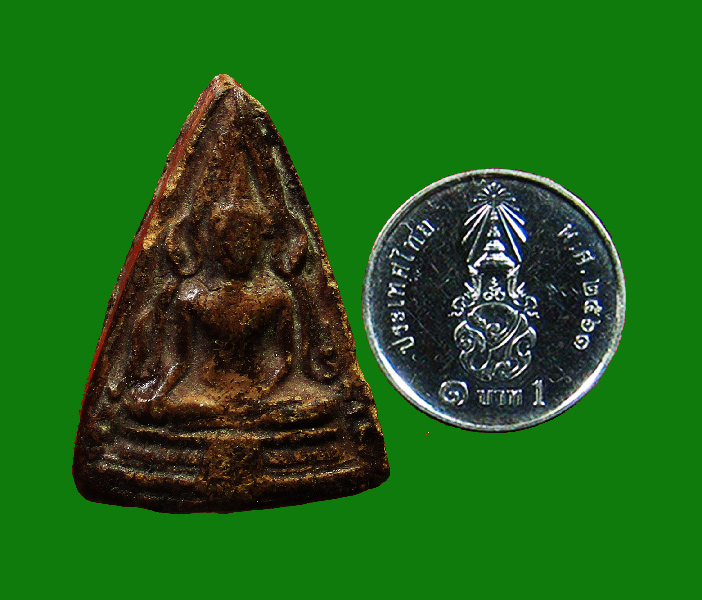 พระพุทธชินราช เนื้อดิน ลงรักน้ำเกลี้ยงเก่า - 3
