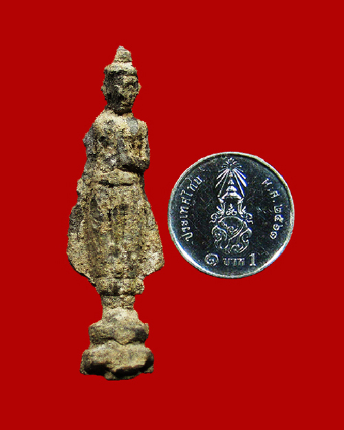 พระร่วงประทานพร กรุวัดเลียบ เนื้อชินเงิน กรุงเทพฯ - 3