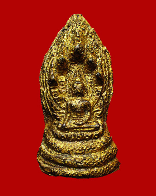 พระโคนสมอ สมัยอยุธยา-รัตนโกสินทร์ พิมพ์ปางนาคปรก เนื้อดิน กรุงเทพฯ - 1
