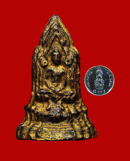 พระโคนสมอ สมัยอยุธยา-รัตนโกสินทร์ พิมพ์ปางสมาธิ เนื้อดิน กรุงเทพฯ - 3