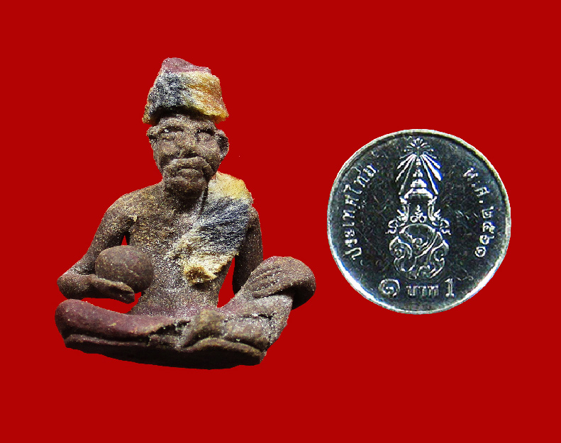 พระฤาษีเนื้อผงยา ปั้นลอยองค์ ห่มหนังเสือ - 5