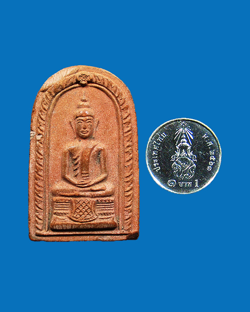 พระพุทธฐานผ้าทิพย์ หลวงพ่อจวน วัดไก่เตี้ย เนื้อดิน จังหวัดสุพรรณบุรี  - 3