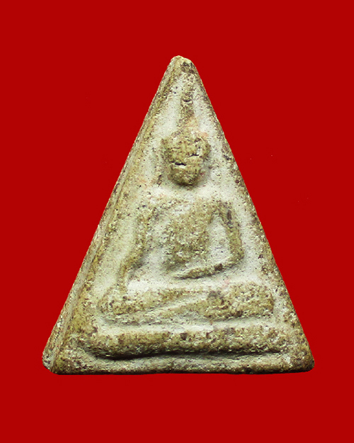 พระนางพญาจีโบ หลวงปู่เผือก วัดกิ่งแก้ว ปี 2496 เนื้อผง จังหวัดสมุทรปราการ - 1