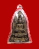 พระโคนสมอ สมัยอยุธยา-รัตนโกสินทร์ พิมพ์ปางมารวิชัย เนื้อดิน ลงรักปิดทอง