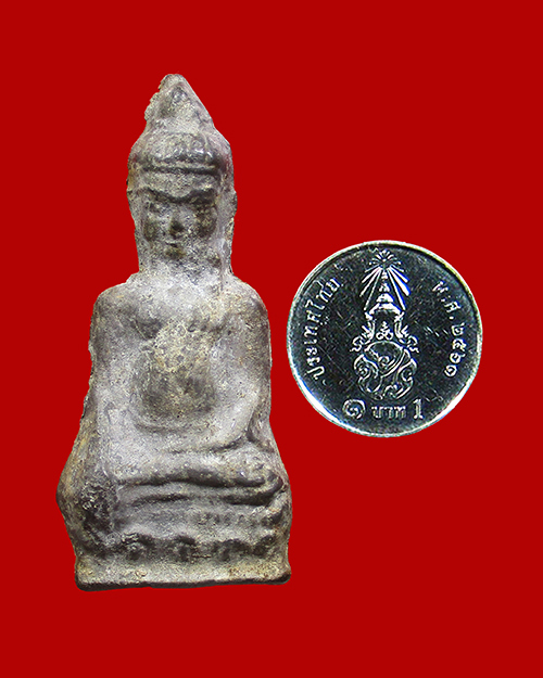พระหูยาน กรุตาพริ้ง พิมพ์คอพอก เนื้อชินเงิน จังหวัดลพบุรี - 3