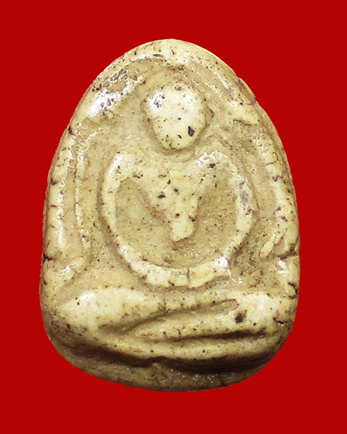 พระกรุอัมพวา พิมพ์หลวงพ่อโต เนื้อผงน้ำมัน กรุงเทพฯ - 1