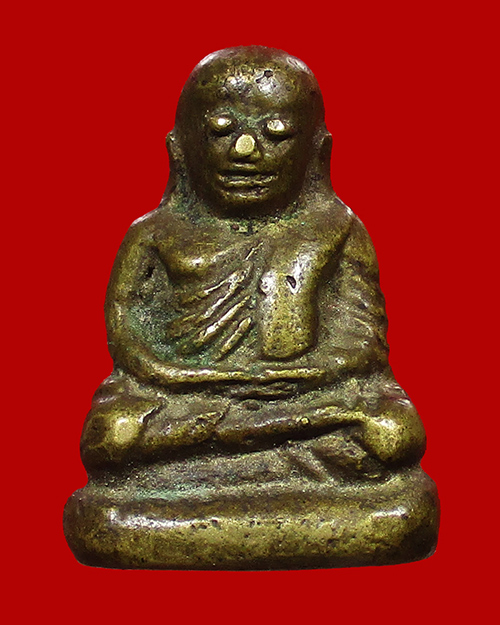 รูปหล่อหลวงพ่อเงิน บางคลาน พิมพ์นิยม หลวงปู่ภู วัดท่าฬ่อสร้าง ปี 2462 เนื้อโลหะผสม จังหวัดพิจิตร - 1