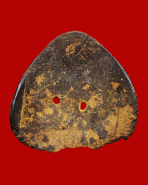 พระพุทธหลังจารอักขระยันต์ เนื้อกะลาแกะ เก่าจัด ศิลป์ยุคเก่า - 2