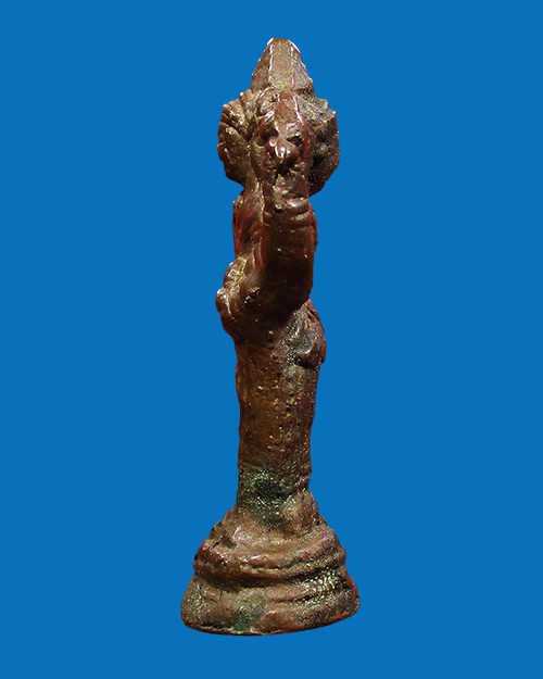 รูปหล่อโบราณพระพรหม 4 หน้า 4 กร ปางยืน วัดสุทัศน์ฯ-โบสถ์พราหมณ์ ปี 2493 เนื้อทองผสม กรุงเทพฯ - 4