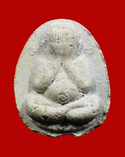 พระปิดตาหลวงพ่อแพ วัดพิกุลทอง พิมพ์จัมโบ้ เนื้อผง (ขาว) ปี 2531 จังหวัดสิงห์บุรี - 1