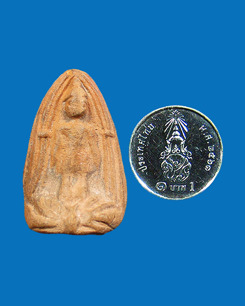 พระเปิดโลกหลังยันต์หลวงพ่อกวย วัดโฆสิตาราม ก่อนปี 2500 เนื้อดิน จังหวัดชัยนาท - 4