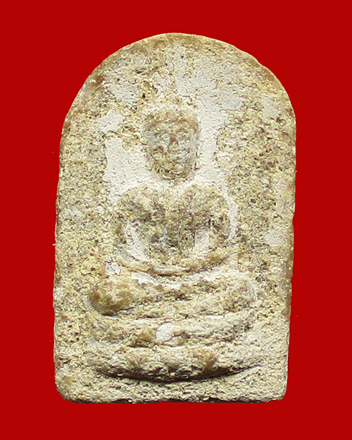 พระผงฐานบัว พิมพ์เล็บมือ หลวงพ่อสายหยุด วัดบางน้ำผึ้งนอก ปี 2510 จังหวัดสมุทรปราการ - 1