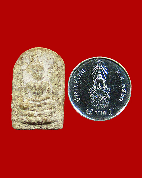 พระผงฐานบัว พิมพ์เล็บมือ หลวงพ่อสายหยุด วัดบางน้ำผึ้งนอก ปี 2510 จังหวัดสมุทรปราการ - 3