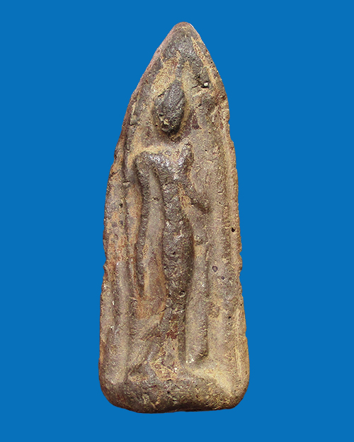 พระลีลากำแพง กรุเจดีย์กลางทุ่ง เนื้อดิน จังหวัดกำแพงเพชร - 1