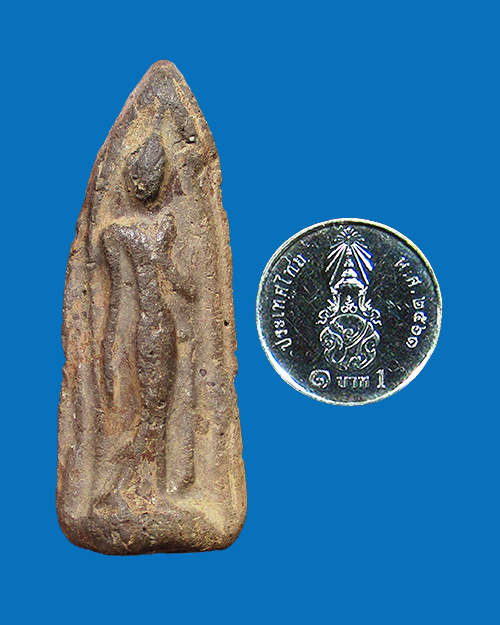 พระลีลากำแพง กรุเจดีย์กลางทุ่ง เนื้อดิน จังหวัดกำแพงเพชร - 3