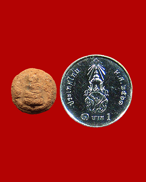 พระเม็ดกระดุม กรุวัดแม่นางปลื้ม เนื้อดิน จังหวัดพระนครศรีอยุธยา - 3