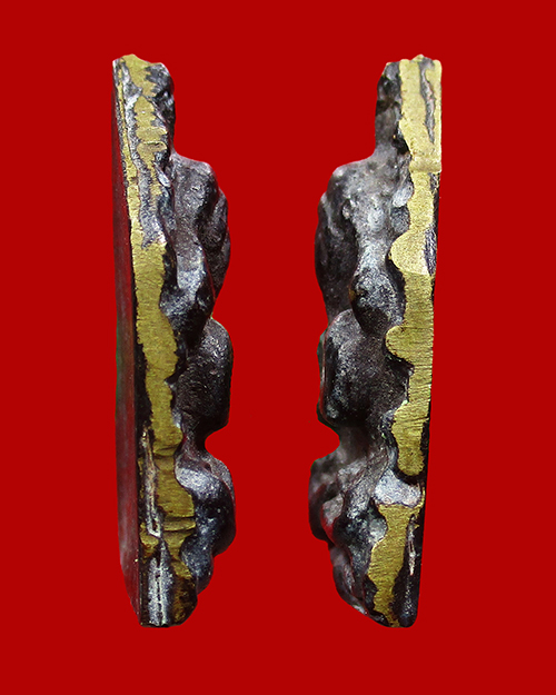 พระปิดตาวัดบ่อทรัพย์ รุ่นแรก ปี 2484 พิมพ์ห้าเหลี่ยม เนื้อโลหะผสม จังหวัดสงขลา - 3