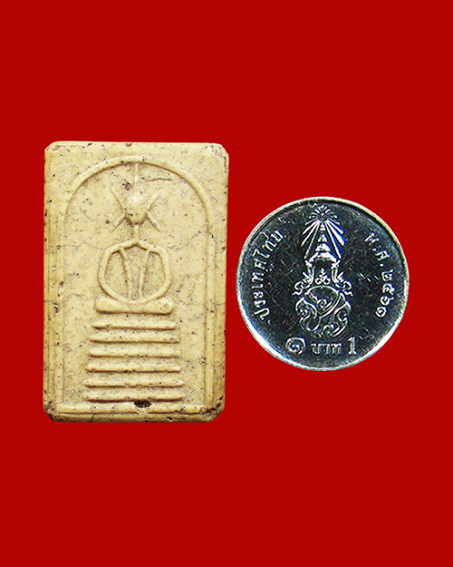 พระสมเด็จเกศไชโย พิมพ์ 6 ชั้น อกวีแขนกลม วัดโพธิ์เกรียบ ปี 2490 เนื้อผง จังหวัดอ่างทอง - 4