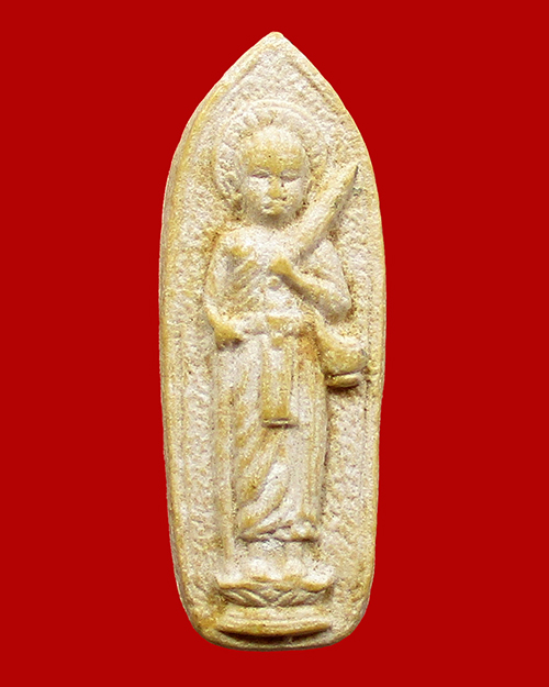 พระสิวลีหลวงพ่อกวย วัดโฆสิตาราม จังหวัดชัยนาท ถอดพิมพ์วัดเทพากร ปี 2515 เนื้อผงน้ำมัน - 1