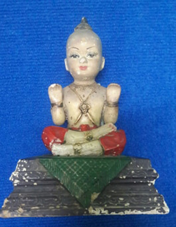 กุมารทองบูชา รุ่นแรก หลวงปู่หลิว วัดไร่แตงทอง จ.นครปฐม ฐานสูง นิยมหายาก - 3