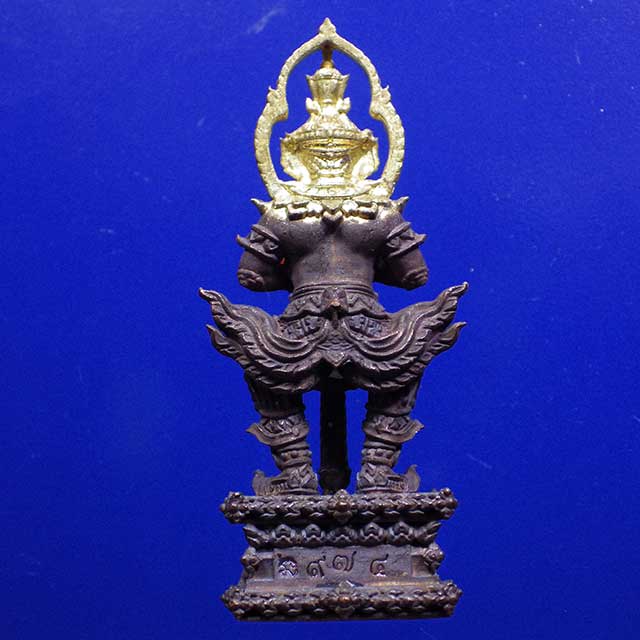 ท้าวเวสสุวรรณ หลวงปู่บุญมา วัดบ้านแก่ง จ.ปราจีนบุรี เนื้อชนวนหน้าทอง - 2