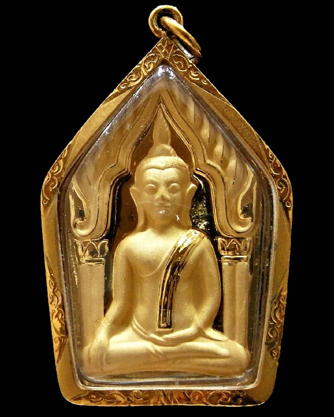 พระขุนแผน-กุมารสมบัติ หลวงพ่อพูล วัดไผ่ล้อม เนื้อกะไหล่ทองพ่นทราย เลี่ยมกรอบทองชุบไมครอนพร้อมใช้ครับ - 1