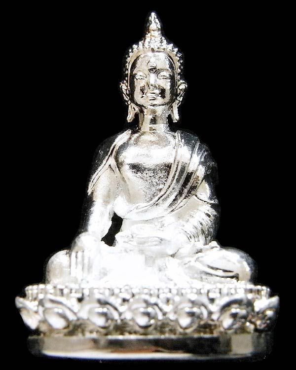 รางวัลที 1 พระกริ่งแสงอริยทรัพย์ หลวงปู่แสง วัดโพธิ์ชัย หมายเลข 222 เนื้อกะไหล่เงิน จัดสร้าง 499 องค - 1