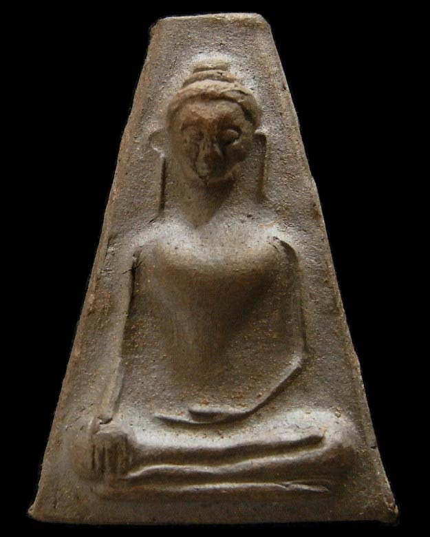 พระผงสุพรรณ ปี 18 ปลุกเสกประเทศอินเดีย เนื้อน้ำตาลเทา (นิยม) พร้อมกล่องเดิม เชิญชมทุกมุมครับ - 1