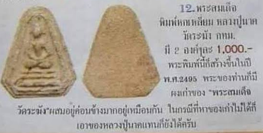 พระสมเด็จพิมพ์หกเหลี่ยม พ.ศ.2495 หลวงปู่นาค วัดระฆัง - 3