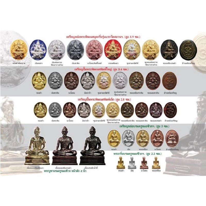 เหรียญพระพิฆเนศ เนื้อทองเหลืองชุบทอง เลข ๕๘๙ พิมพ์เล็ก รุ่นปฐมฤกษ์สร้างโรงพยาบาล วัดสมานรัตนาราม - 5