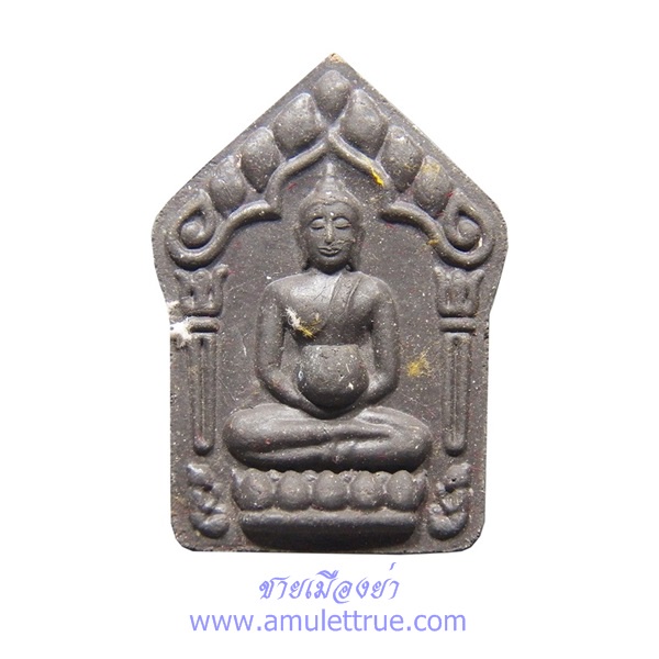 พระขุนแผนผงพรายกุมาร(กรรมการ) รุ่นแรก พิมพ์ใหญ่อุ้มบาตร เนื้อผงใบลาน ตะกรุดเงิน 3 ดอก หลวงพ่อเที่ยง - 1