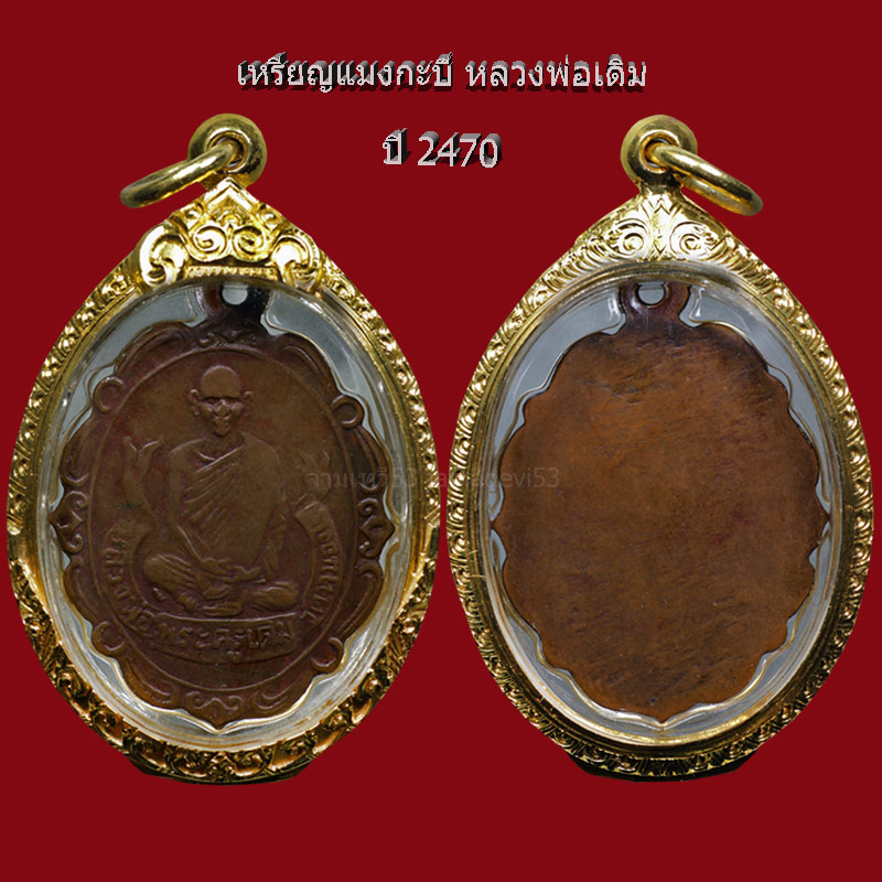 เหรียญแมงกะบี้หลวงพ่อเดิม ปี2470 - 5