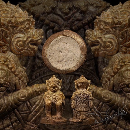 หนุมานมงคลบูรพา(รุ่นแรก) หลวงปู่บัว ถามโก วัดศรีบูรพาราม จ.ตราด เนื้อสัมฤทธิ์ก้นอุดผง - 1