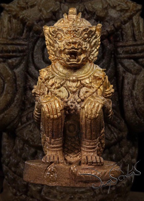 หนุมานมงคลบูรพา(รุ่นแรก) หลวงปู่บัว ถามโก วัดศรีบูรพาราม จ.ตราด เนื้อสัมฤทธิ์ก้นอุดผง - 2