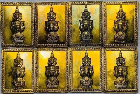 เหรียญแสตมป์ เศรียรหลักเมือง นครศรีธรรมราชเนื้อทองฝาบาตร - 1