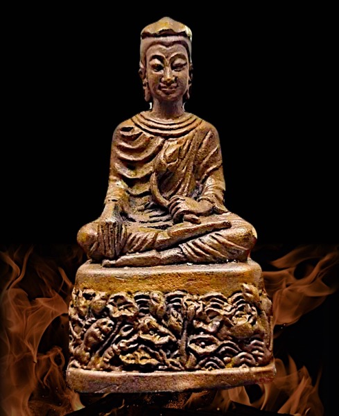 พระอุปคุตปราบมาร เนื้อสัมฤทธิ์ หลวงปู่ไม อินทรสิริ อุดผง - 2
