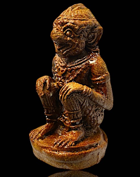 หนุมานเนื้อผงเกษร(พิมพ์ใหญ่)หลวงปู่คำพันธ์ โฆษะปัญโญ วัดธาตุมหาชัย จ.นครพนม - 4