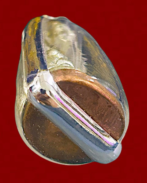 หลวงปู่ทวดพิมพ์บัวรอบ 87 พรรษา ญสส วัดบวรนิเวศวิหาร ปี2543 เนื้อนวะพรายเงิน ฐานชุบนาค - 3