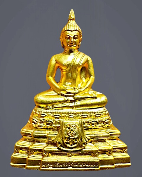 พระพุทธมหากรุณาประชานาถเนื้อกะไหล่ทอง ตอกโค๊ต ปี2553 - 1