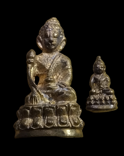 กริ่งสายรก พระพุทธเจ้า ญาท่านสวน ฉนฺทโร อุบลราชธานี ... กล่องคู่ พระกริ่ง + พระชัยวัฒน์ สายรก กล่องเ - 2