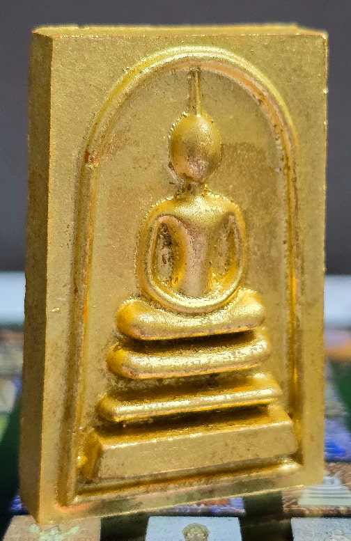 พระผงสมเด็จ เนื้อดำใบลาน หุ้มแผ่นทองคำแท้ 99.99% ทั้งองค์หลวงปู่คีบ ธีรปัญโญ วัดป่าสุทธาวาส - 3